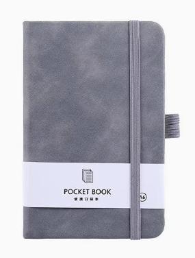 High Quality Custom A5/A6/A7 Notebook New Arrival  Office Journal PU Leather Hardcover with Elastic Band Pocket Diary