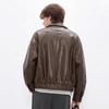 gxgjeans Men's 2025 Spring Lapel PU Leather Jacket