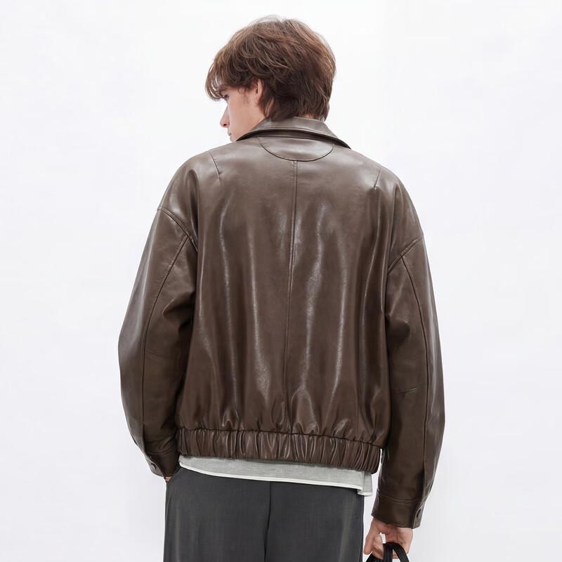 gxgjeans Men's 2025 Spring Lapel PU Leather Jacket