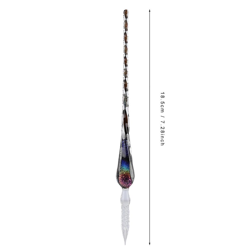 Glas-Dip-Stift Signatur-Tinte Stift Füllfederhalter Set mit Tintenhalter Bunt
