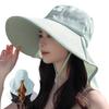 UV Protection Hat for Women Extra Wide UV Neck Cooling Complete Sun Sunburn UV Slimming Sun UV Protection Chin Suitable for Farming Free Light