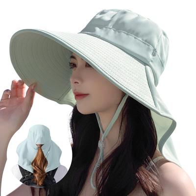 UV Protection Hat for Women Extra Wide UV Neck Cooling Complete Sun Sunburn UV Slimming Sun UV Protection Chin Suitable for Farming Free Light