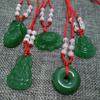 Colier cu pandantiv budist de jad alb țesut manual Lotus Guanyin Buddha Long Life Lock pandantiv colier norocos