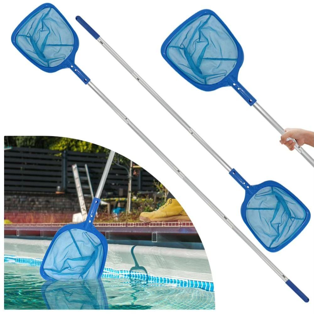 

Durable Mesh Pool Cleaning Nets Lightweight Telescopic Pond Net Pool Leaf Skimmer Net Fish Pond Single Net