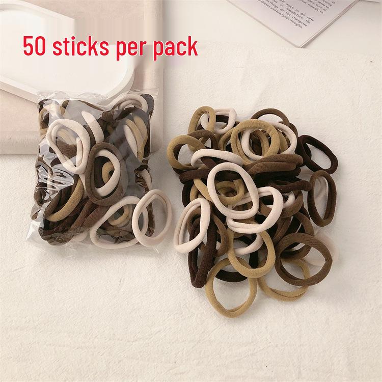 High Elasticity Seamless Rubber Hair Tie - No Damage, No Crease Women's Hair Accessory