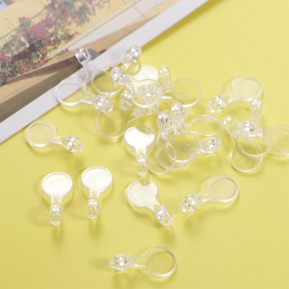 200pcs Transparent Flat Pad Pendants Oval Acrylic Transparent Cabochon Pendants  Home