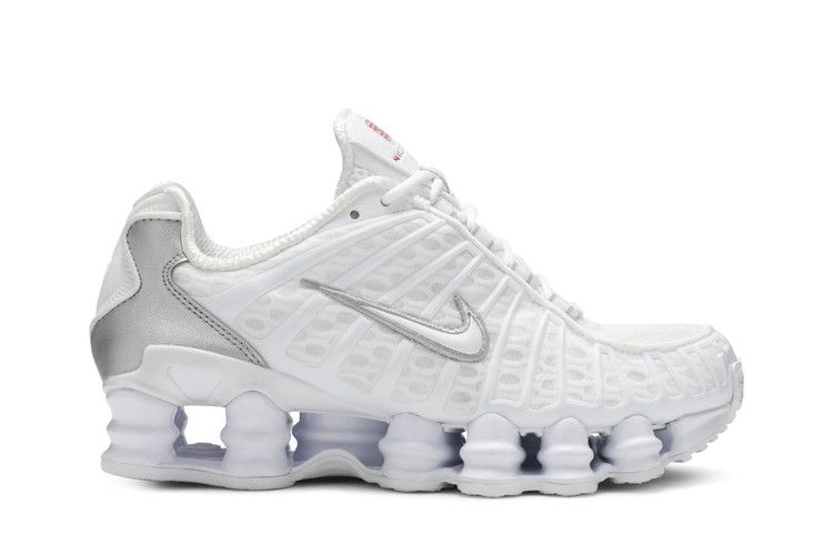 Nike Shox TL Bianco Argento Metallico