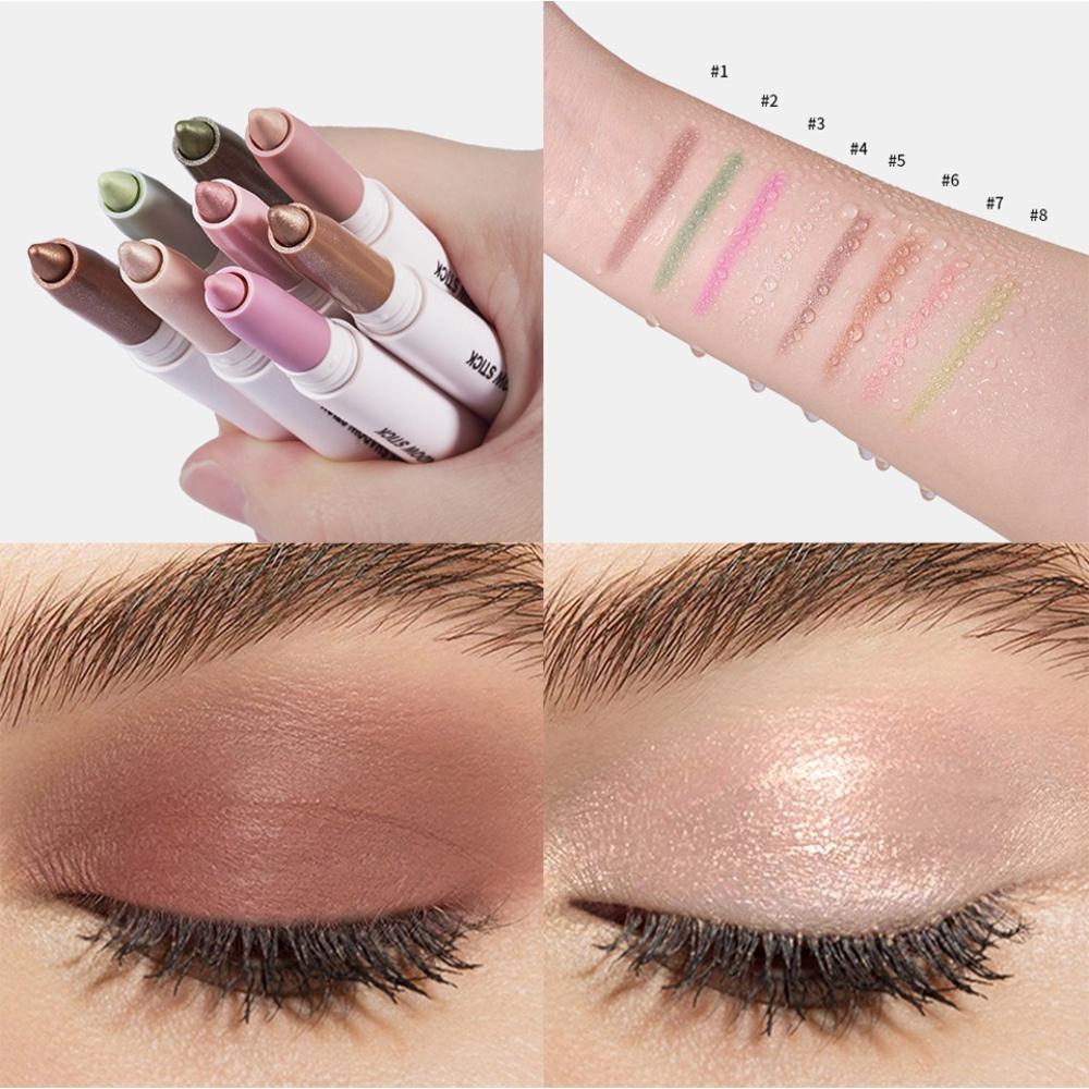 Lakerain Eye Stylus Shadow Stick Plum Bronze 1.5g Shimmer Eyeshadow Pencil Waterproof Long-Lasting Creamy Eye Makeup Cosmetic for Women