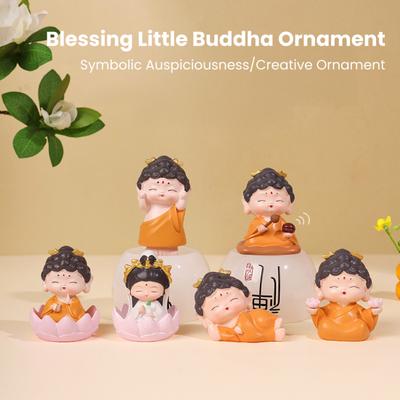 Miniaturowa Statua Buddy Żywica Medytujący Budda Rzeźba GuanYin Duchowa Chińska Dekoracja Domu do Biurka Salonu