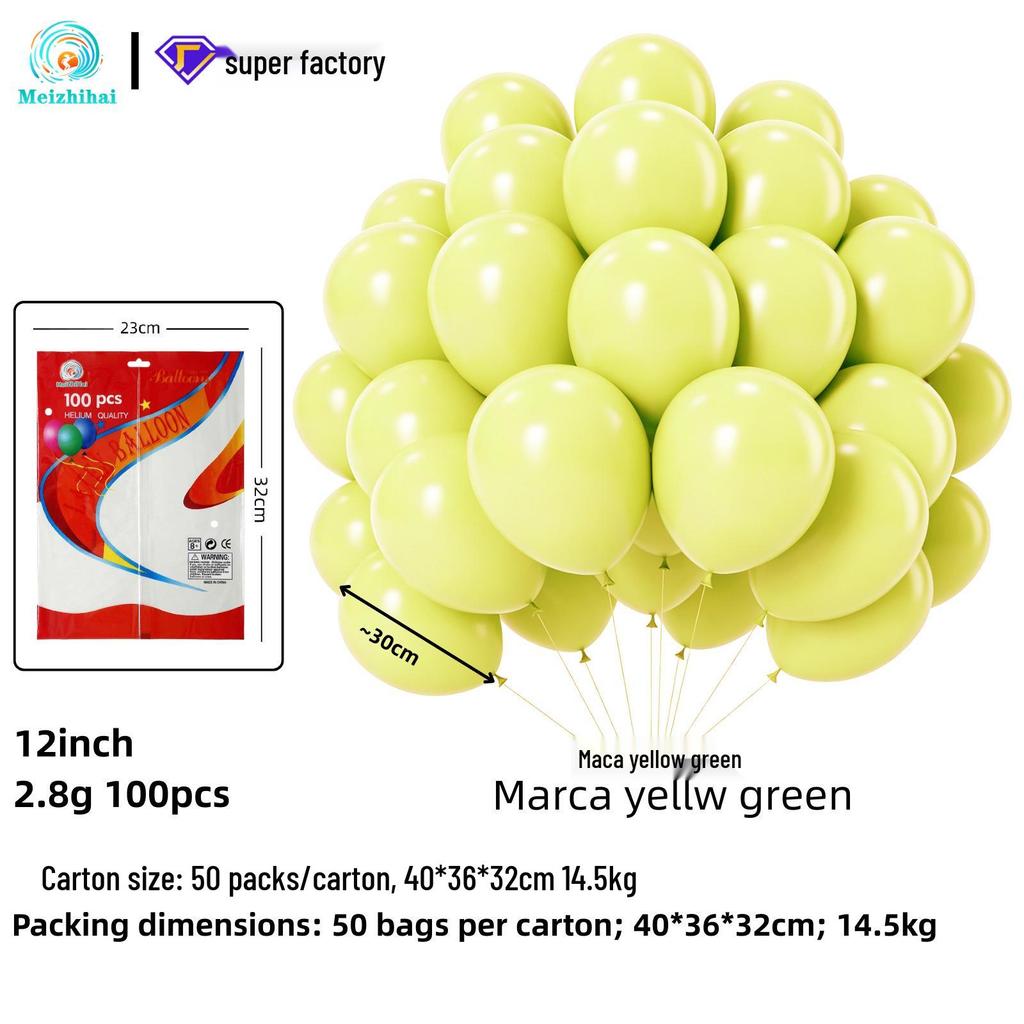 Colorful Macaron Balloons: Round Dopamine Balloons for Children's Birthday Party Decoration
