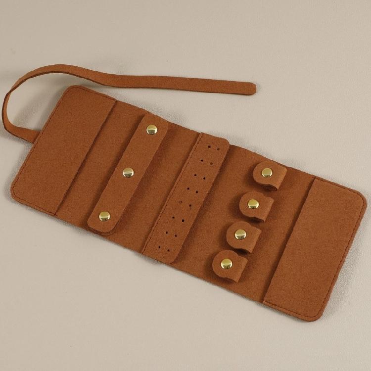 Rouleau à Bijoux Coloré Étui de Rangement Polyvalent pour Bijoux de Voyage Sac d'Exposition Élégant