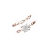 2024 New Niche Branched Zircon Ring Women's Rose  Simulation Zircon Wedding Accessories