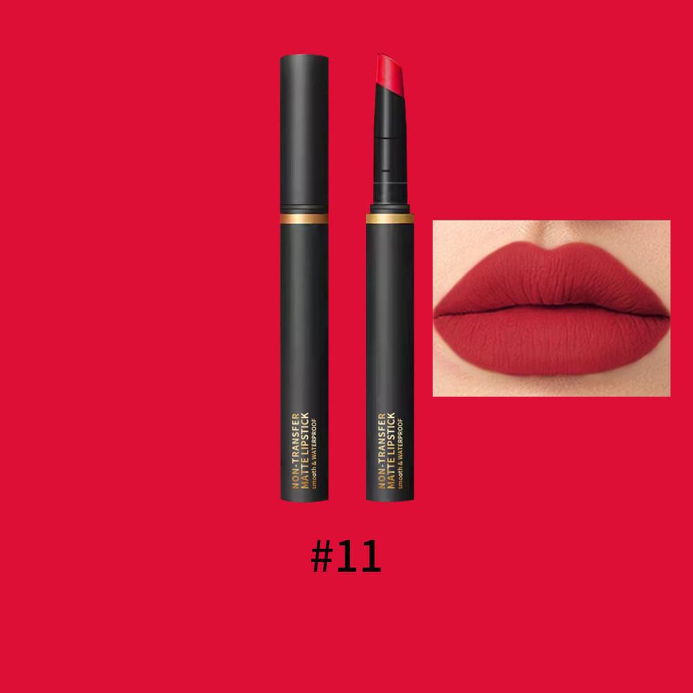 Misiou Beauty Velvet Matte Thin Tube Lip Glaze, samtmatter, leicht zu färbender, nicht leicht zu verfärbender, nicht leicht zu verblassender Lippenstift