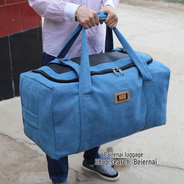 Stor Kanvas Resväska för Män & Kvinnor: Perfekt för resor, flytt, packning eller graviditetsbehov