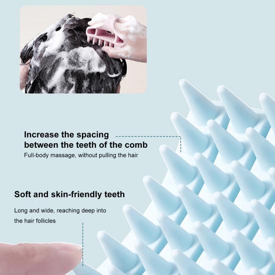 Silicone Wash Brush Relaxation Massage Promotes Hair Growth Deeply Cleans Scalp Deep Cleansing Hair Brush