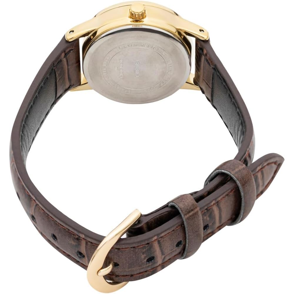 Casio LTP-V002GL-1B Women's Gold Tone Leather Band Easy Reader Dial Date Watch