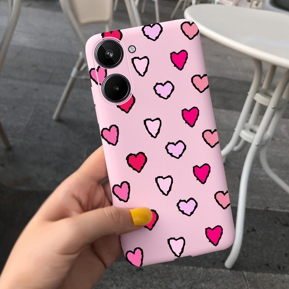 For Realme 10 2022 Fashion Girl Sunflower Yellow Phone Case For Realme10 RMX3630 4G Candy Color Soft Silicone TPU Cases