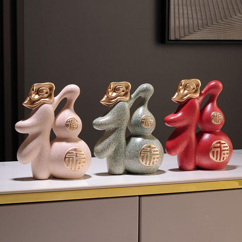 Chinese Ceramic Gourd Ornament - Home Decoration Gift