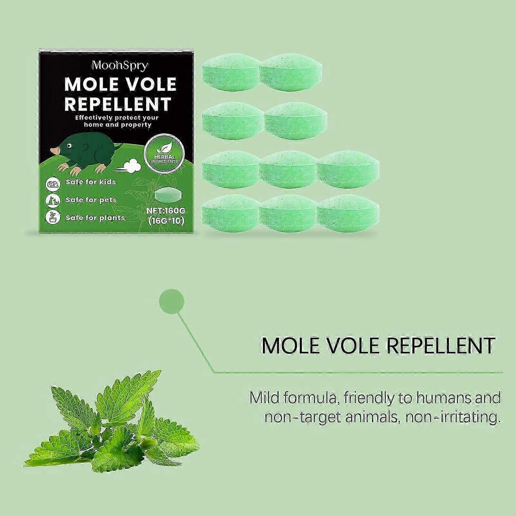 Moonspry Mole Repellent Pills: Outdoor Courtyard Mole Repellent, Odor Repellent, Free From Mole Disturbance