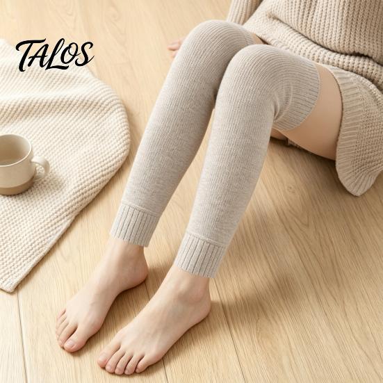 Warmth Locking Legging Socks Thickened Over-the-knee Leg Warmers for Women, Soft Thermal Sleeves, Outdoor Cold Protection Leggings Anti-slip Long Knee