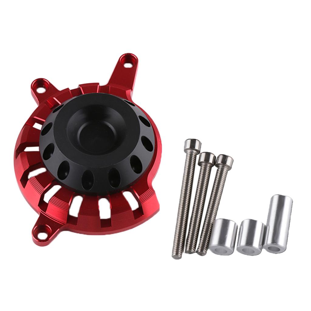 Motorcycle Engine Protective Guard Cover with Mounting Kit for 650F 2014-2018 Titanium,Red