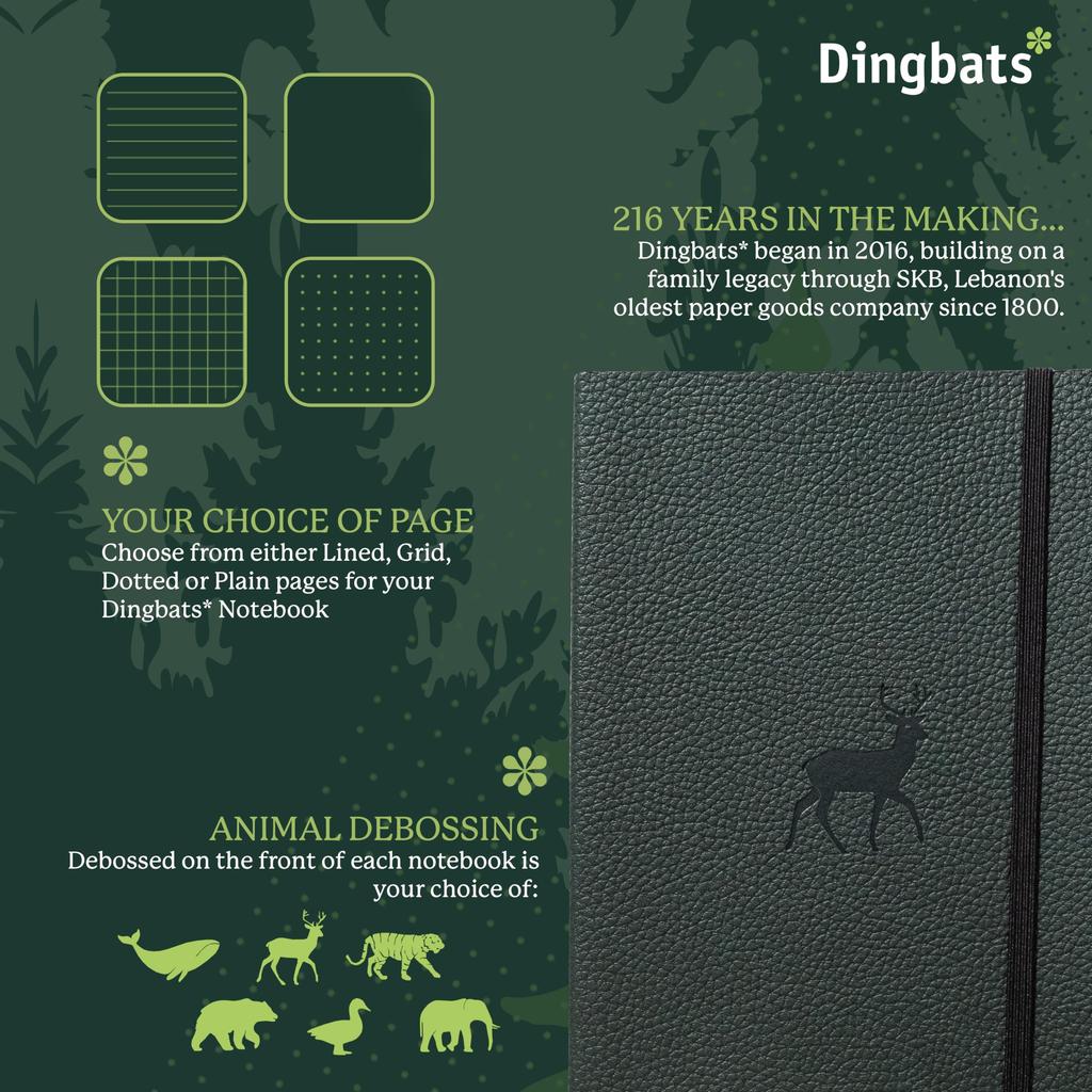 A5 Dotted Journal Notebook Softcover PU Leather Ideal for and Business with Elastic Pen and Bookmark Dingbats - - - Work, Travel, - Pocket, Closure,