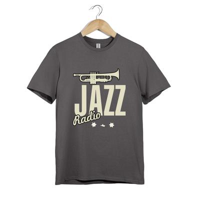 T-Shirt Radio Jazz – Maglietta Vintage con Tromba Musicale – Regalo per Appassionati di Jazz e Musicisti