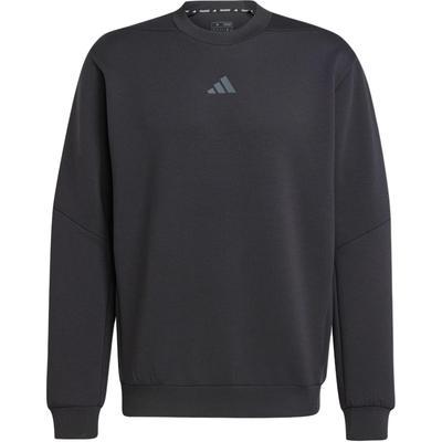 Aeroready Crew Sweatshirt Trainingsserie Logo Rundhals-Pullover Langarm Herren-Sweatshirt Schwarz JJ4642