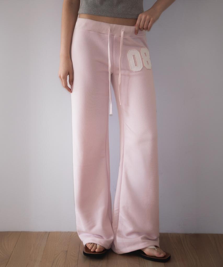 ROSEFRANTZ Patchwork Bootcut Sweatpants [Pink]