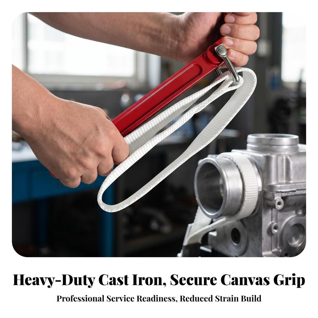 Oil Filter Wrench with Canvas Strap Heavy-Duty Universal