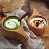Non-Toxic Hand Carved Solid Lotus Wood Cup Kuksa Finnish Tableware With Handgrip Travel Wine Beer Cups For Bar Kitchen Gadgets