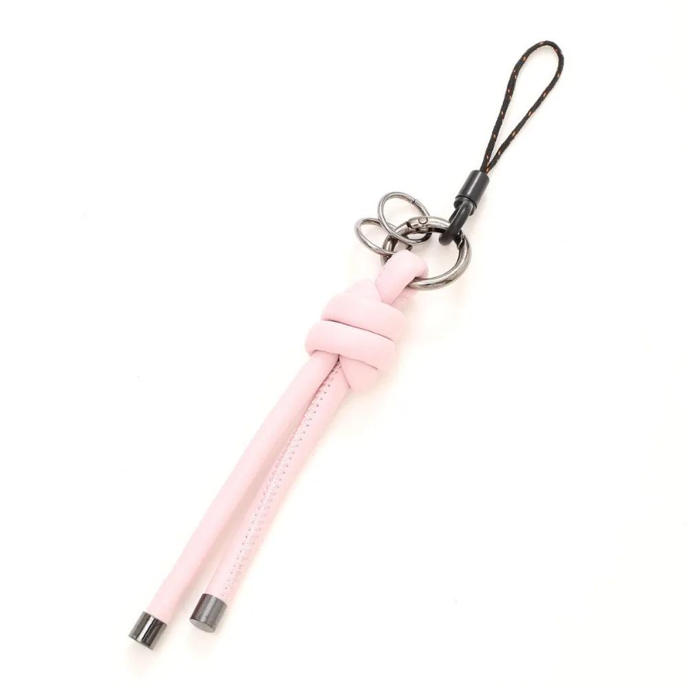 Creative PU Knot Mobile Phone Straps PU Thick Rope Knot Fashionable Keychain Handbag Mobile Phone Ornament