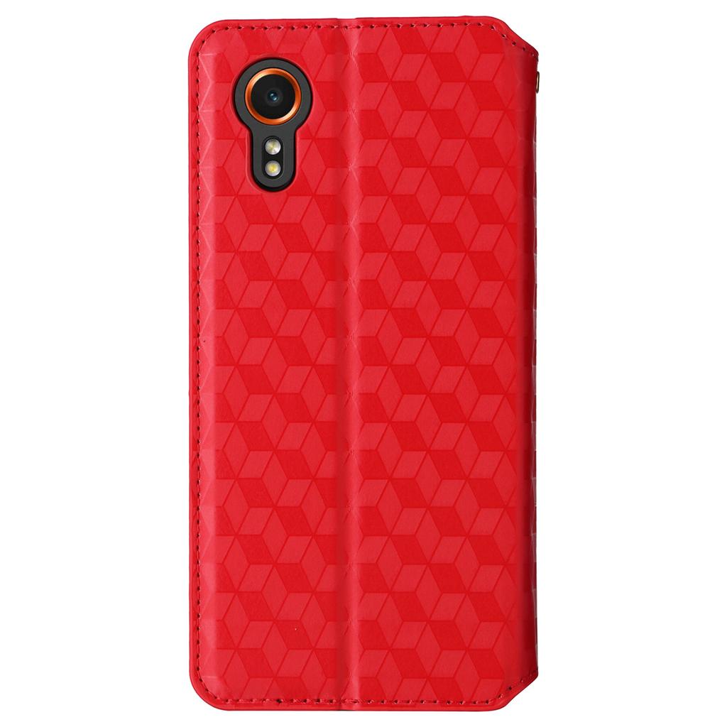 Kožené puzdro-peňaženka s potlačou Rhombus pre Samsung Galaxy Xcover7