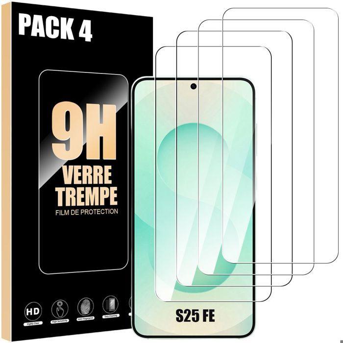 Film de protection en verre trempé - BOOLING - Compatible Samsung Galaxy S25 FE - 4 pièces - Résistance 9H - Transparent