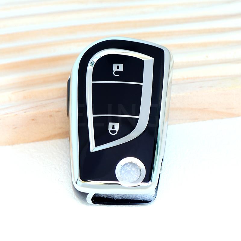 Car Key Fob Car Remote Cover Shell Case 2 3 4 Button For Toyota Hilux Corolla Highlander Rav 4 Yaris Camry Fortuner Protector