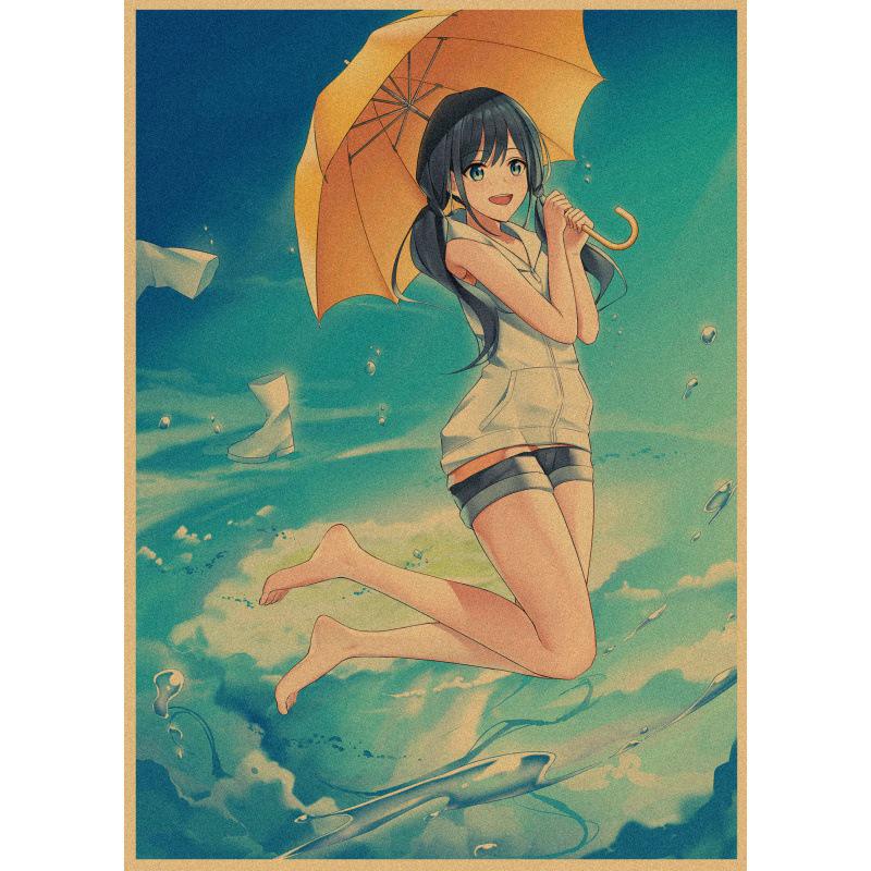 Large Decorative Weathering with You Anime Retro Kraft Poster Wall Art