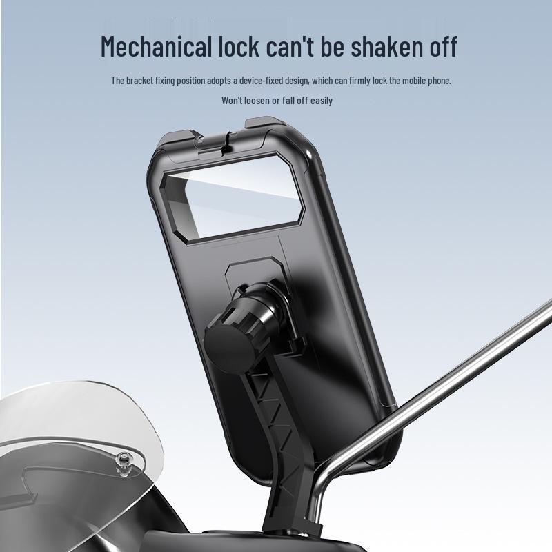 Waterproof Touch-Operable Phone Mount for Bicycles and Motorcycles