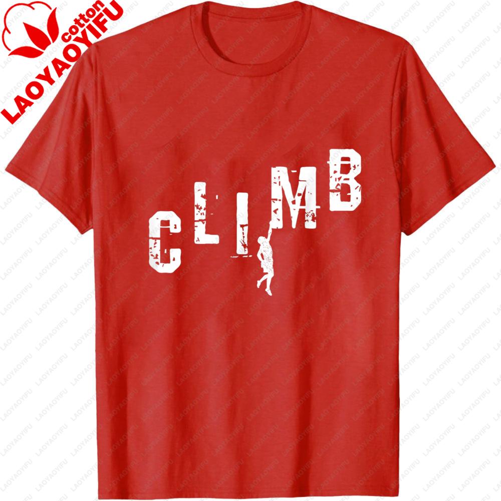Climb Rock Climbing Mountain Adventure Outdoor Sport Men T Shirt Cotton Short Sleeve Tees Casual Fashion Summer Tops
