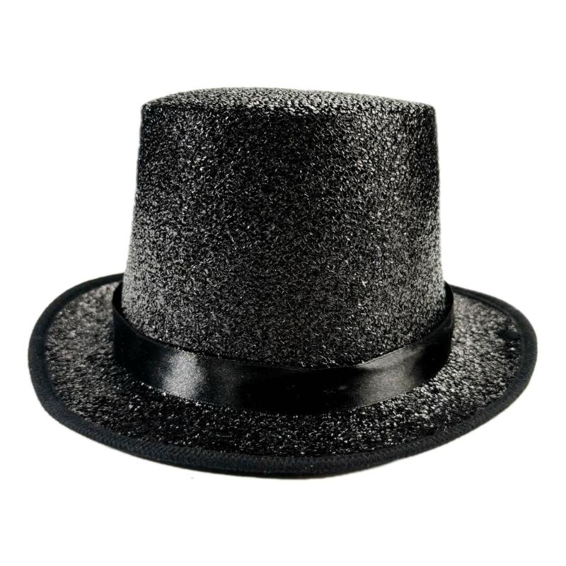 Bright Color Magicians Hat for Women Men with Belt Tall Hat Adult Theme Party Costume Hat Stage Performers Hat