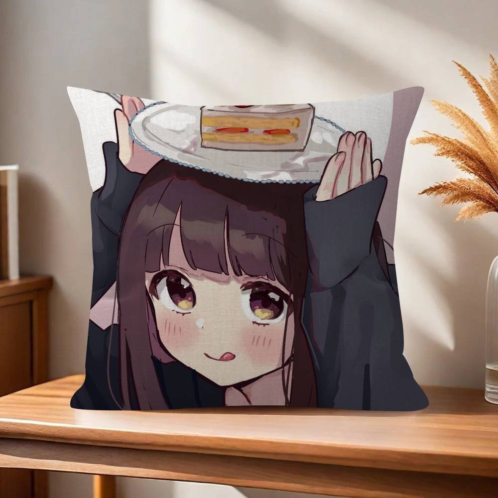 Anime Menhera Cute Chan  Pillow Cushion Cover Pillowcase Living Room Sofa Home Decor Customized