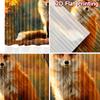 2pcs   2D FLAT PRINTING Curtains (Without Rod) Autumn Fox Scene Chic Print Curtains Festival Durable Polyester Curtains Thermal