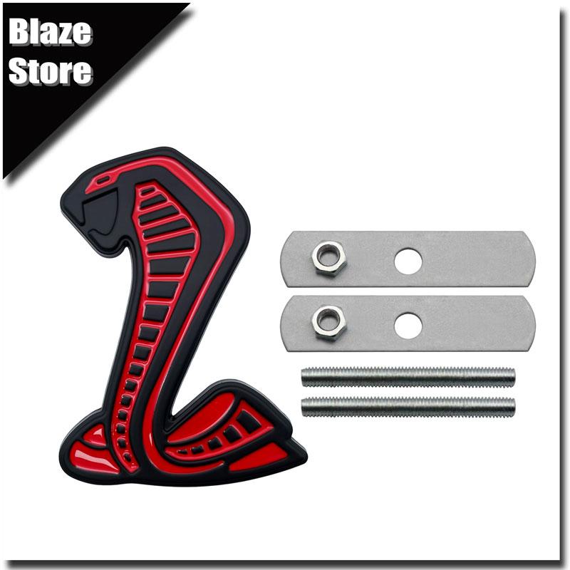 Adesivo de Metal Estilo 3D Cobra Emblema Grade Dianteira Para-lama Carro Decalque Traseiro Acessórios de Decoração Para SVT GT350 R GT500 Shelby