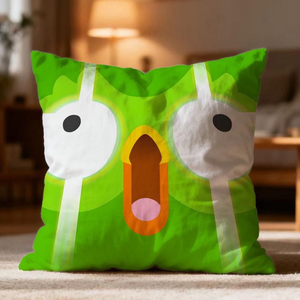 Popular D-DDuolingo Cushion Cover Soft Washable Pillow Case Multi-Scene for Couch Bed Travel Office Use