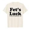 New Mens Springsummer Fets Luck Letter Pattern Printed Cotton Tshirt Fashionable Casual Short Sleeved Round Neck Tshirt