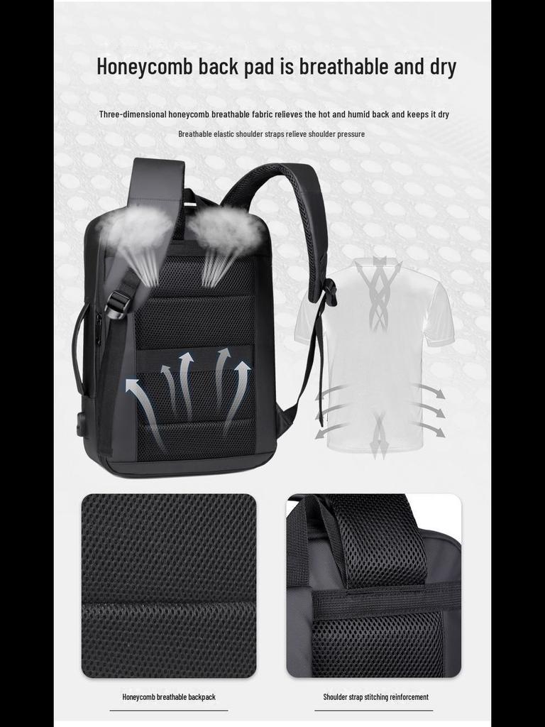 New Large Capacity Travel and Business Backpack for College Students - Simple, Casual, and Versatile