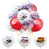 12 Inch Glitter Balloon Cartoon Print Police Car, School Bus, Ambulance Latex Balloon Safety Knowledge Party Decoration