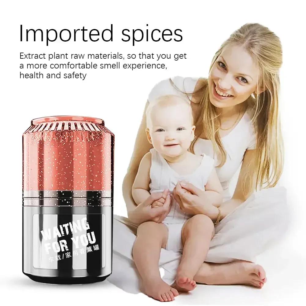 Solid Car Air Freshener Perfume Cream Auto Interior Accessorie Aroma Diffuser Cup-shaped Aluminum Can Remove Odors Fragrance