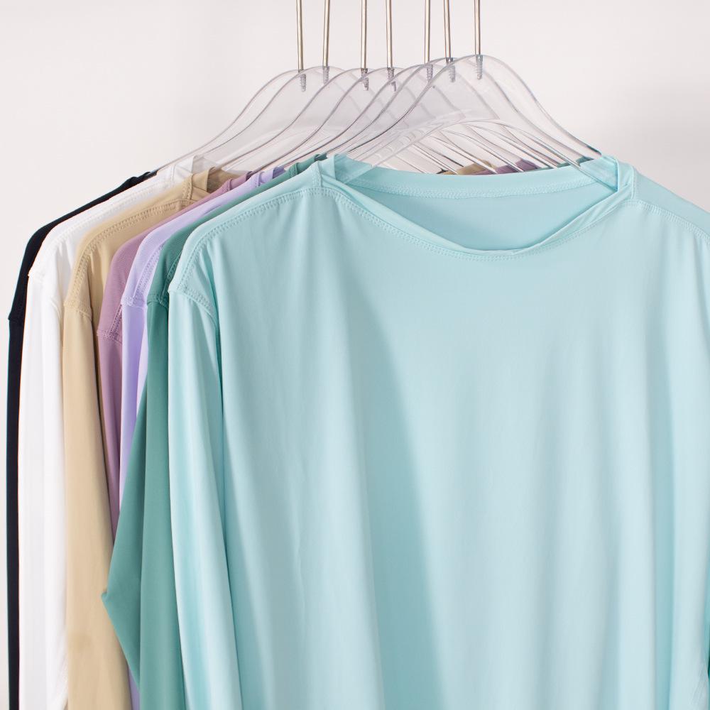 Women's Sun Protection Long Sleeve Yoga Top - Summer Fitness & Hiking Wear