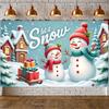 Winter Banner Winter Christmas Banner Snowman Banner Snowman Theme For Family Gathering Home Party Snow Day Party