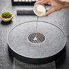 Rotating Imitation Obsidian Tea Tray Luxury Home Tea Table Drainage Water Storage Tray Dry Brew Tea Set Size can be selected